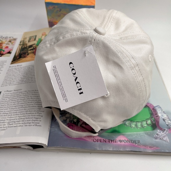 Coach Embroidered Baseball Hat, MSRP $75, Chalk - One Size NWT - Picture 4 of 6